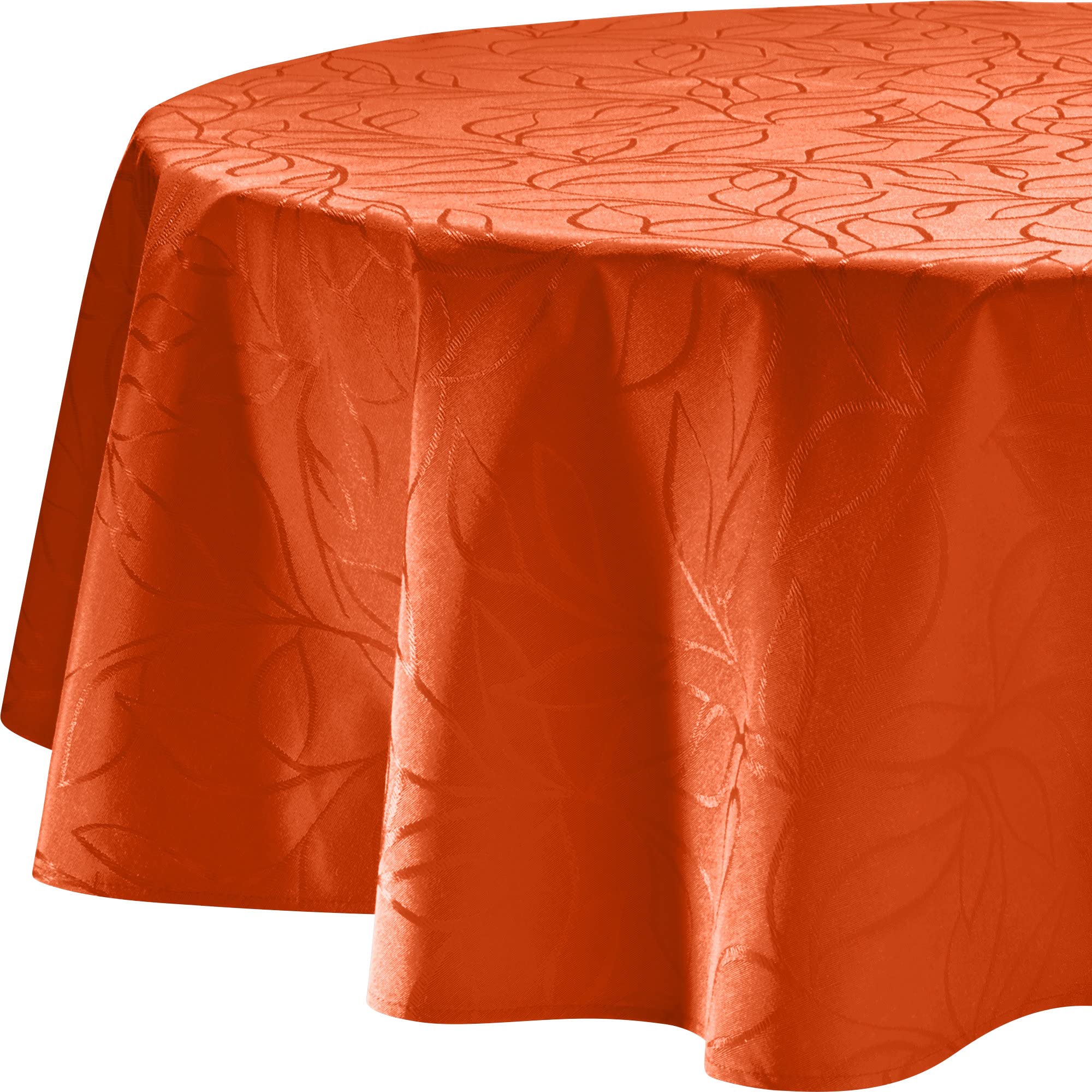 Erwin Müller Outdoor-Tischdecke Terrassa abwaschbar orange Größe rund: 160 cm Ø
