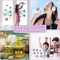 Vista 6 de Riakrum 100 Sheets Clear Printable Sticker Paper for Inkjet Printer 8.5 x 11'' Transparent Waterproof Sticker Paper Letter Size Adhesive Clear