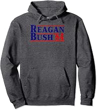 Ronald Reagan Bush 84 Shirt Vintage Republican GOP Campaign Pullover Hoodie