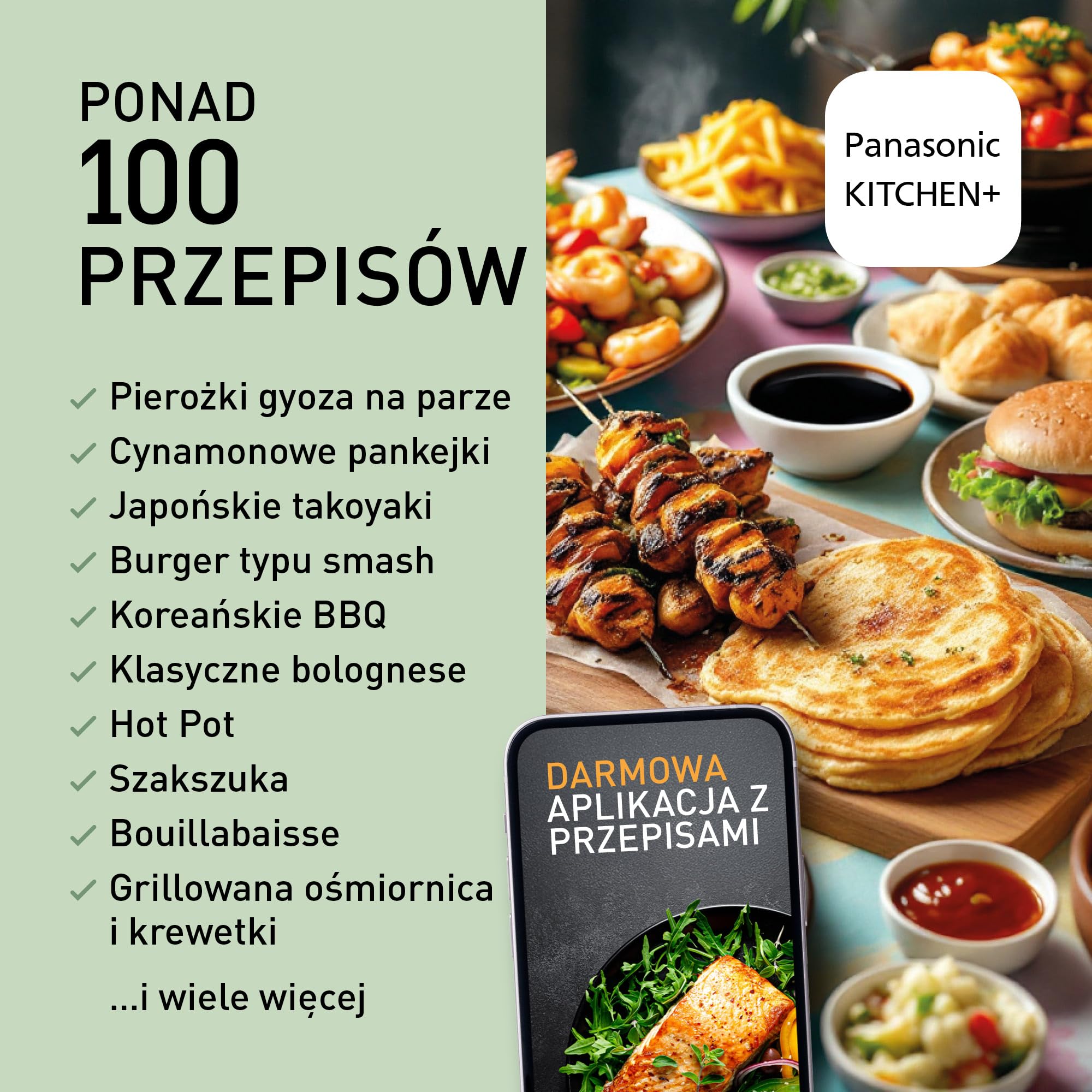 Panasonic NF-GM600KXE Garnek Elektryczny Multicooker 6 w 1, 1400 W, 40-250°C, 9 trybów automatycznych, 6 płyt, bezdymny, system odprowadzania dymu, można myć w zmywarce, przewód 2.5 m, czarny