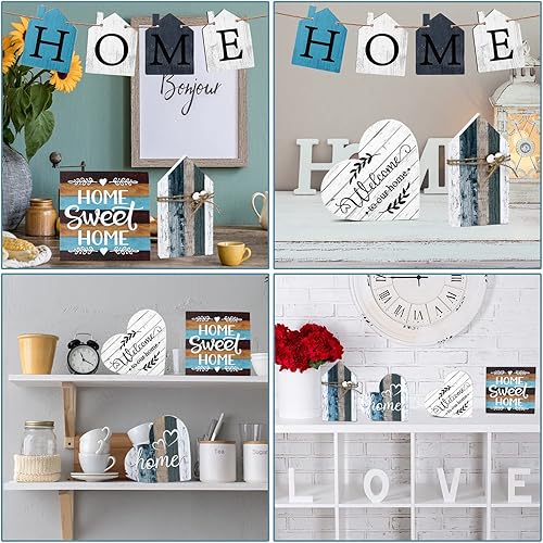 Miniatura 7 de 10 piezas de decoración de bandeja escalonada de granja, decoración del hogar, mini letreros rústicos para bandeja escalonada, letrero de madera