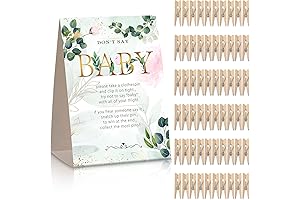 Cute Greenery Baby Shower Don't Say Baby Pins Game Set