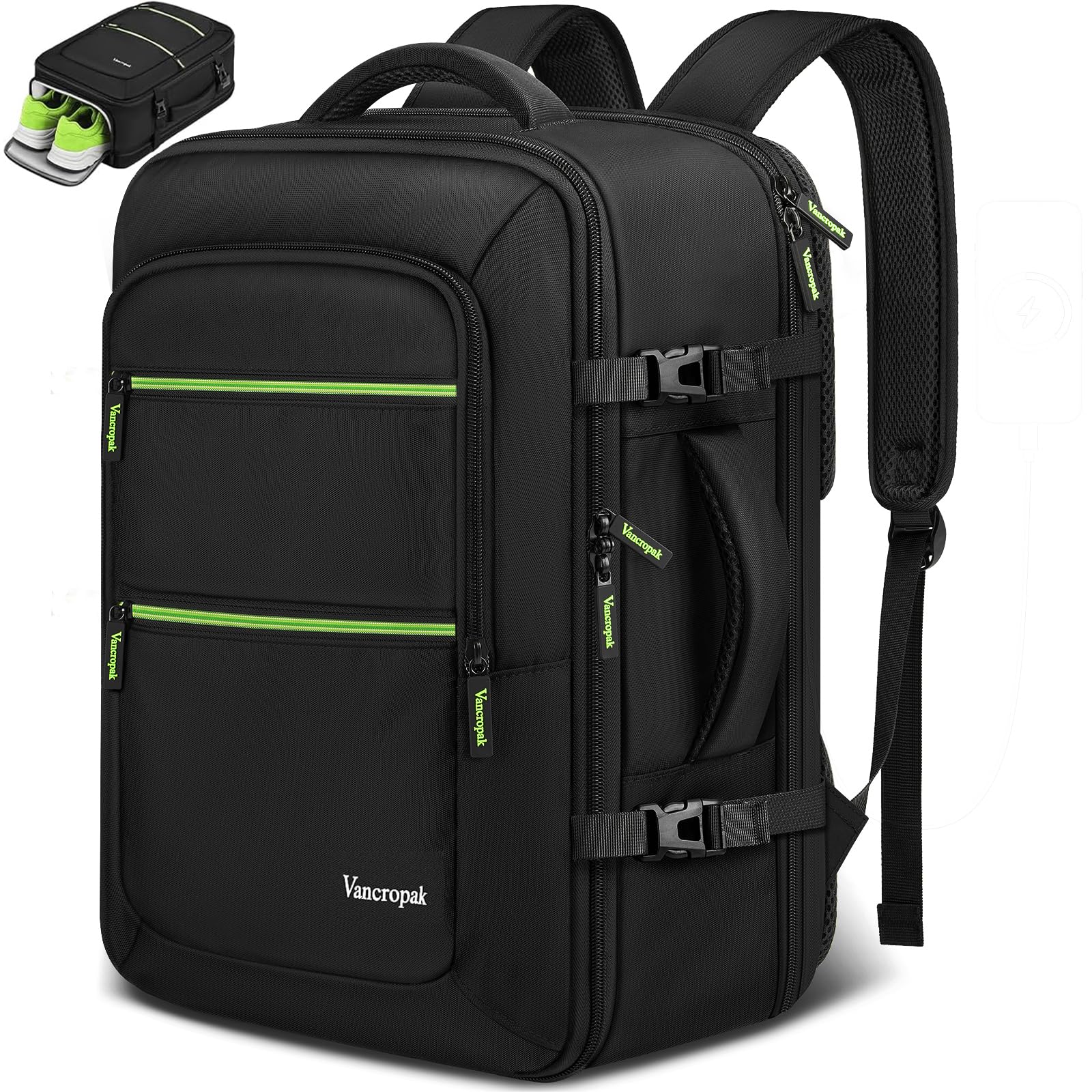 Vancropak Travel Personal Item Backpack