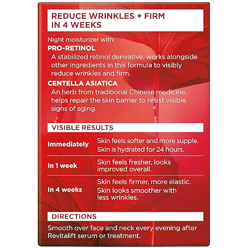 Miniatura 6 de LOreal Paris RevitaLift Crema hidratante antiarrugas  reafirmante de noche 17 onzas paquete de 2