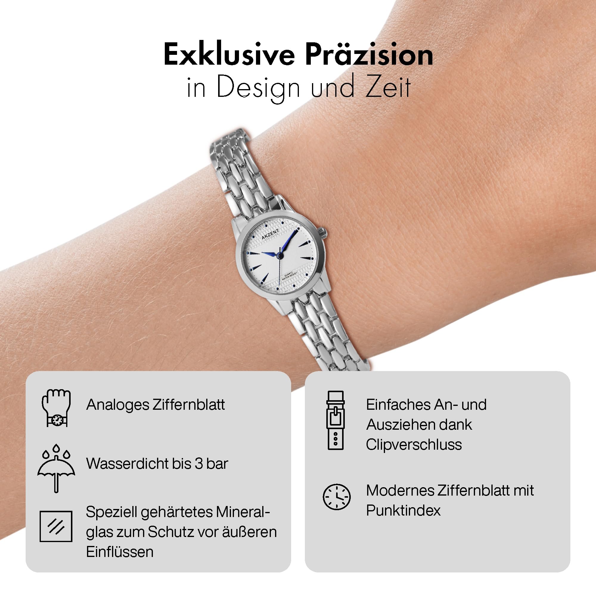 Orologio da Polso Bracciale Donna - Akzent - 1800199-001