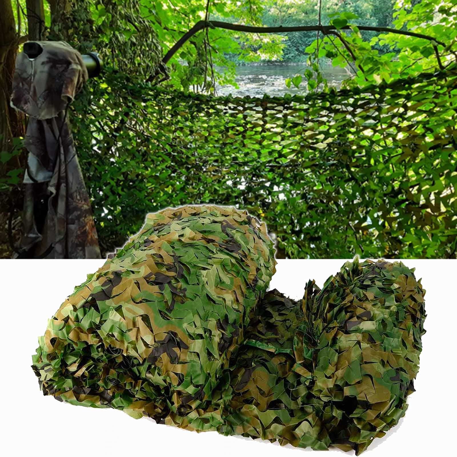 Pxzybd Jungle Camouflage Netting,Shade Net,Military Reinforced Camo Netting,For Hunting Army Camping Party Decoration,Car Cover,Camouflage Net Woodland 2×3M 3×3M 3×4M 4×6M 5×7M 6×6M,-2X3m(6.6 * 9.8Ft)