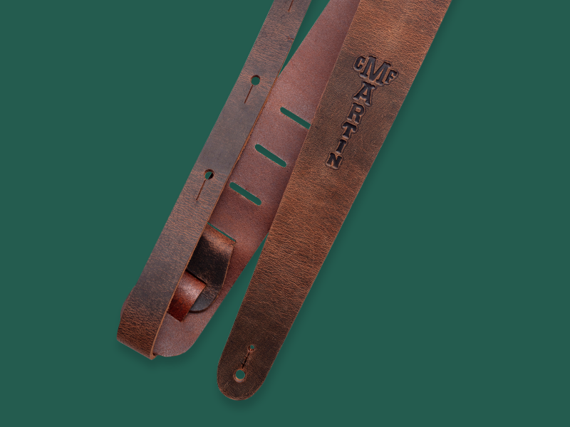 Amazon.com: Martin Vintage Leather Guitar Strap – Brown