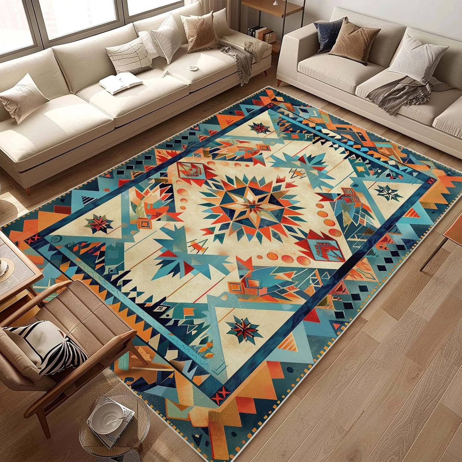 Amazon.com: Area Rug 5x7 Rug Geometric Western Aztec Tribal ...