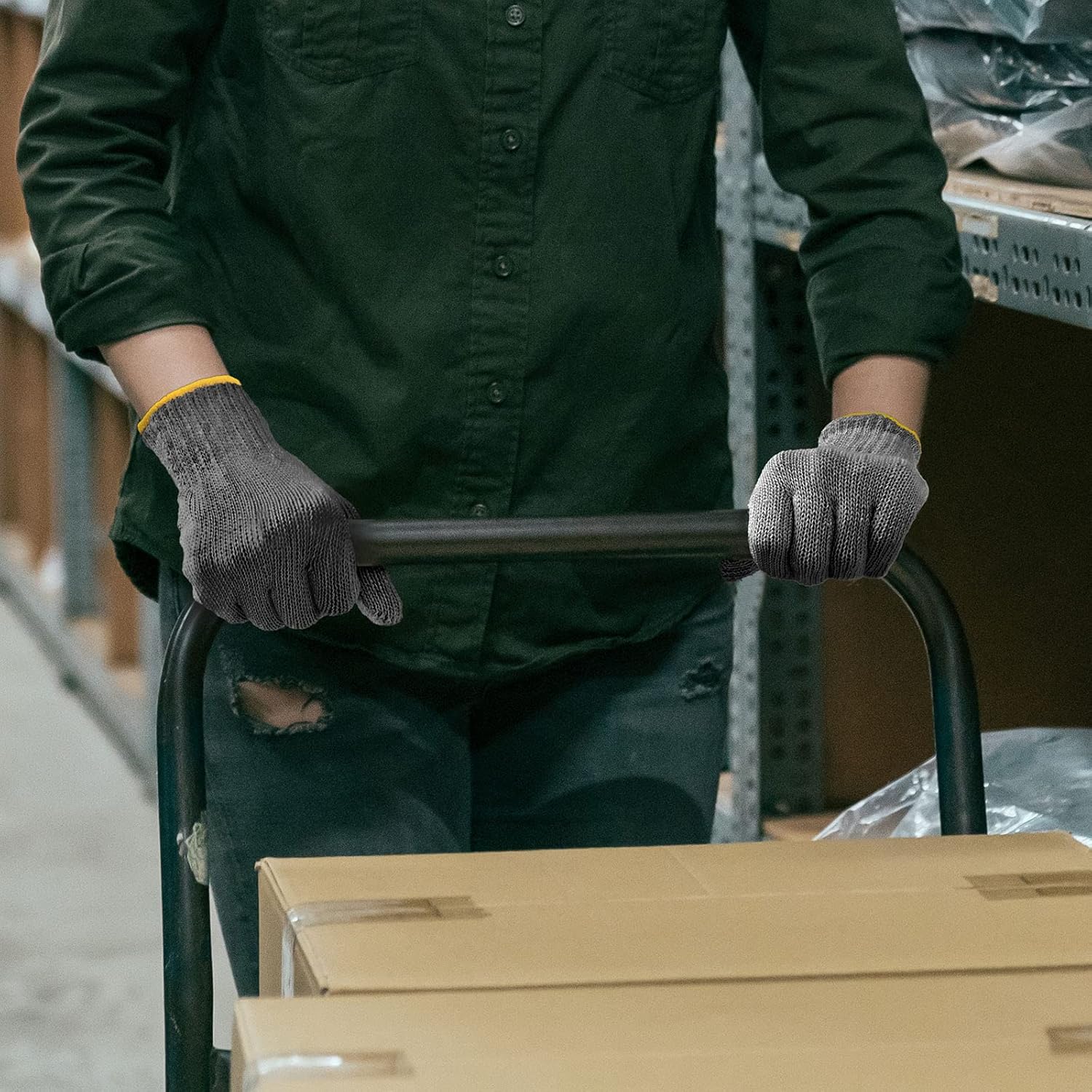 Evridwear Cotton Work Gloves Light-duty String Knit BBQ Glove Liner for Outdoor Cooking, Painting, Gardening 10/200 Pairs - Image 4