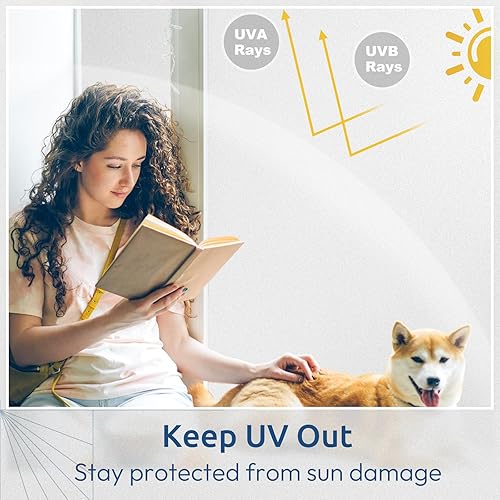 Miniatura 3 de rabbitgoo - Película opaca de privacidad para ventana, cubierta esmerilada extraíble con adhesión estática sin pegamento, control de calor para