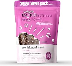 The Whole Truth Foods - SUPERSAVER Breakfast Muesli - Choco Fruit Crunch - 750g - Made with REAL Chocolate - No added flavour, No artificial colour, No preservatives