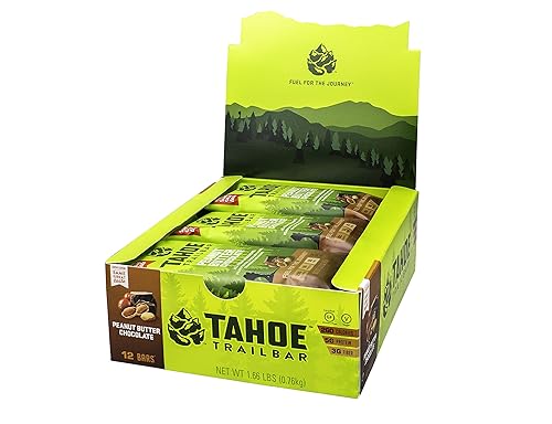 Miniatura 2 de Tahoe Trail Bar, Barra energética natural a base de plantas (barra de proteínas de 2.22 onzas, 12 unidades) con alto contenido de proteínas sin OMG,
