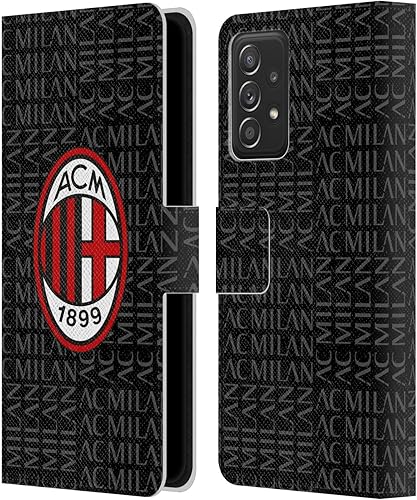 Vista 197 de Head Case Designs Funda de cuero con licencia oficial de AC Milan con diseño de camuflaje digital, compatible con Samsung Galaxy S22 Ultra 5G