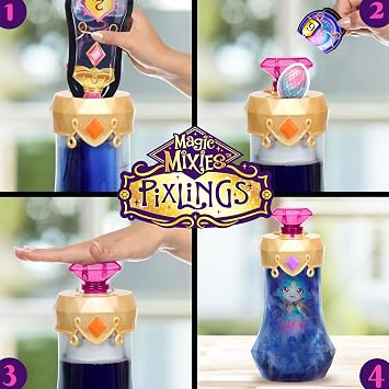 Magic Mixies Pixlings. Amber The Dragon Pixling. Create and Mix A Magic Potion that Magically Reveals A Beautiful 6.5 Pixling Doll Inside A Potion Bottle! Who Will You Magically Create?