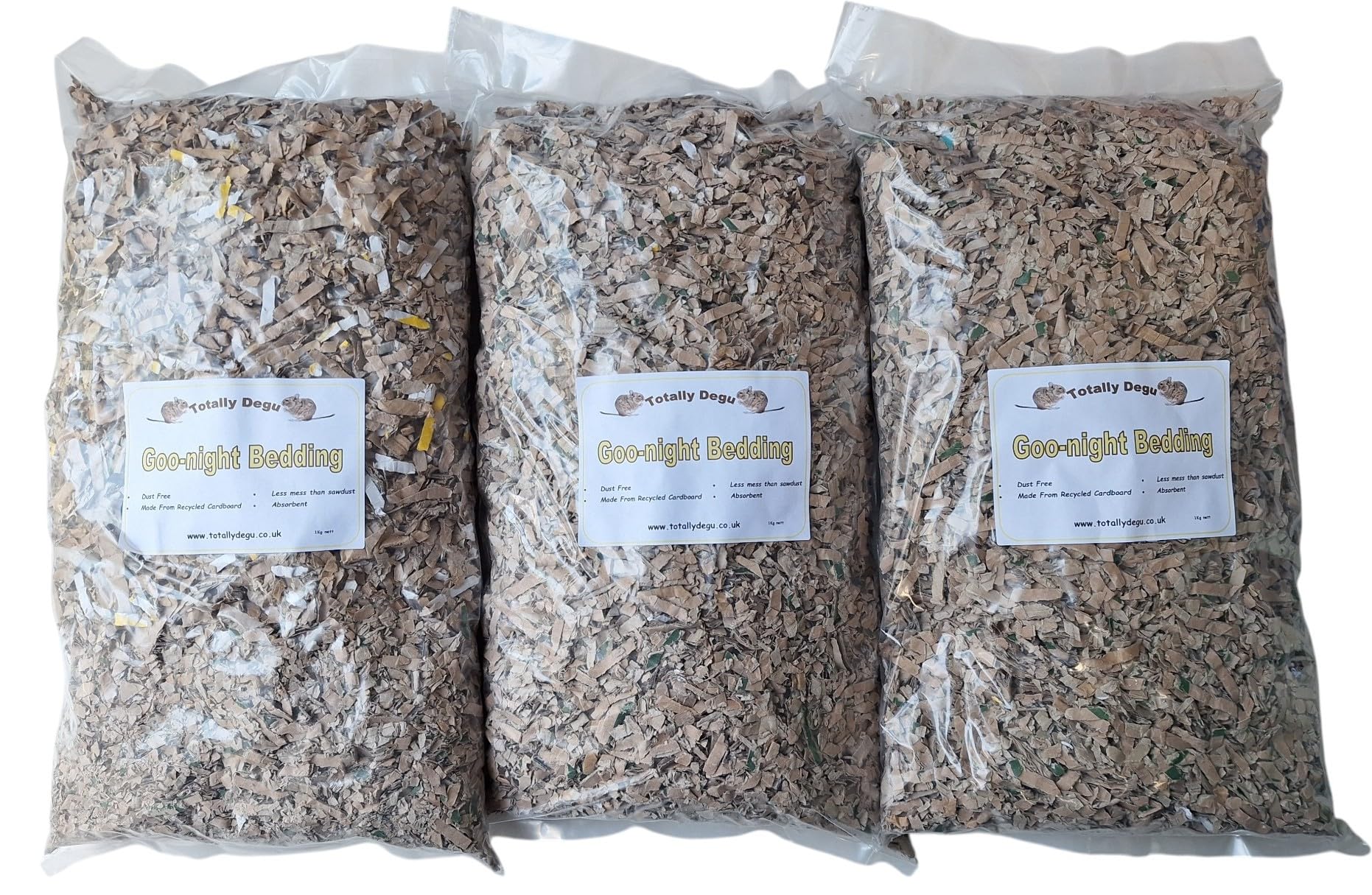 Goo Night Bedding - Cardboard bedding for small animals 3-Pack