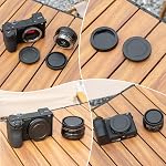 JJC E-Mount Capuchon corporel & Kit de housse de casque d'objectif arrière pour Sony A7 A7II A7III A7IV A7V A7S III A7R II III IV A7R V VI A7CR A7CII A6700 A6600 A6400 A6100 A6000 A1II ZV-E10 II ZV-E1 & Plus d'appareil photo Sony & Lentille