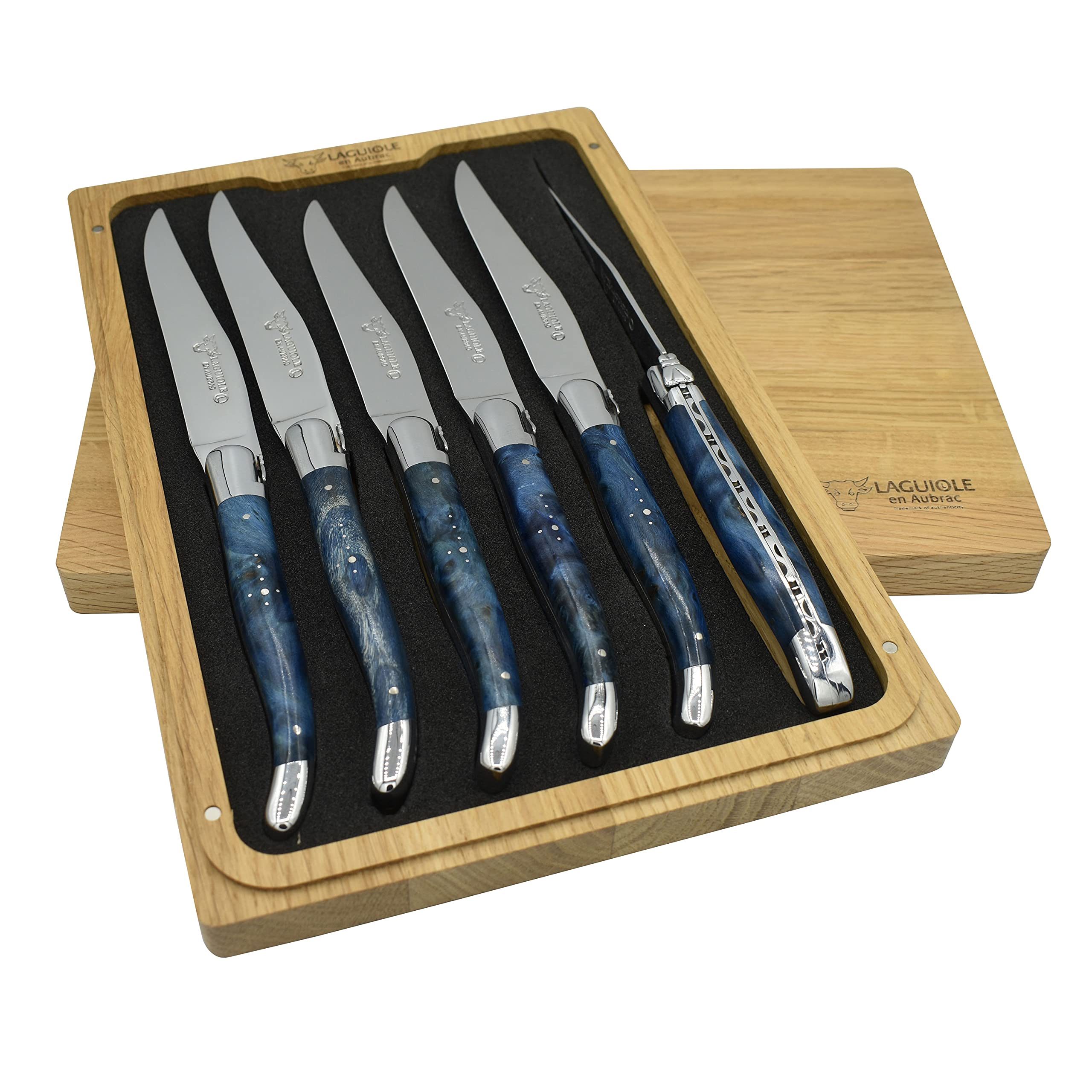 ステーキナイフ６本セット（エボニーステンレスLAGUIOLE en Aubrac ステーキナイフ6本セット（エボニーステンレスLAGUIOLE en