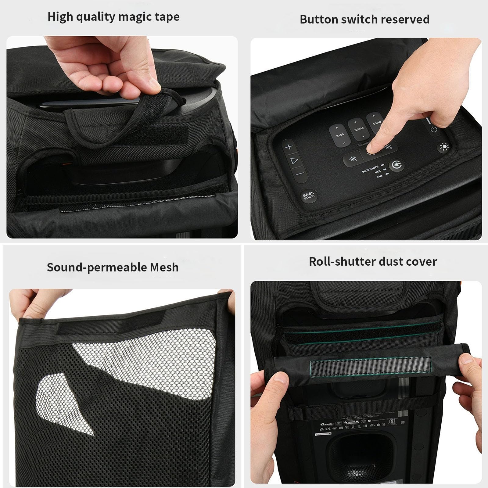 Housse de protection en maille pour haut-parleur portable JBL Partybox 310, housse anti-poussière pour haut-parleur d'extérieur JBL Partybox 310, sans retrait