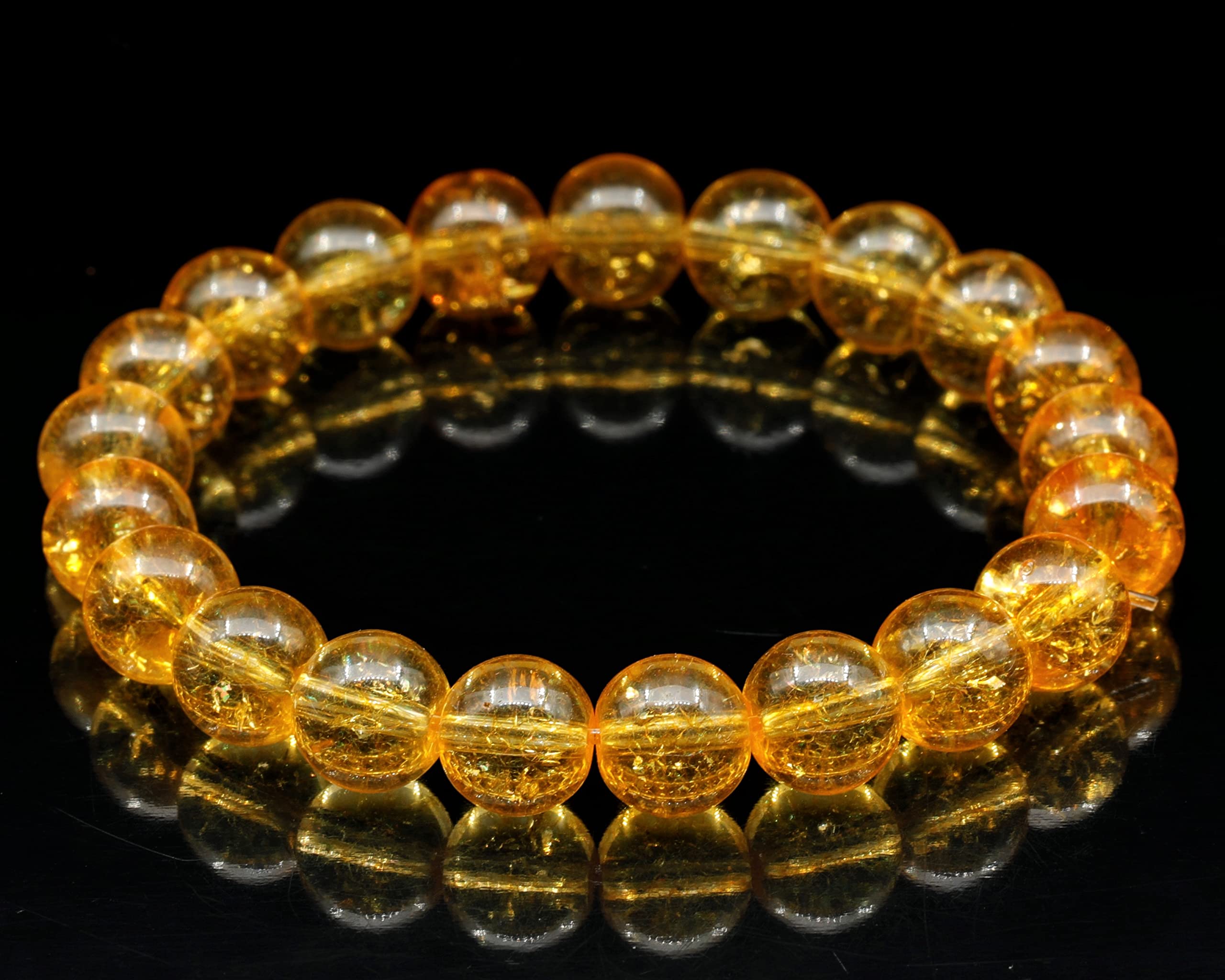 Dehnbares Armband mit natürlichen Citrinperlen, echter gelber Kristall, Schütze, Edelstein elastisch, 8 mm Perlen, Modeschmuck, Heilung