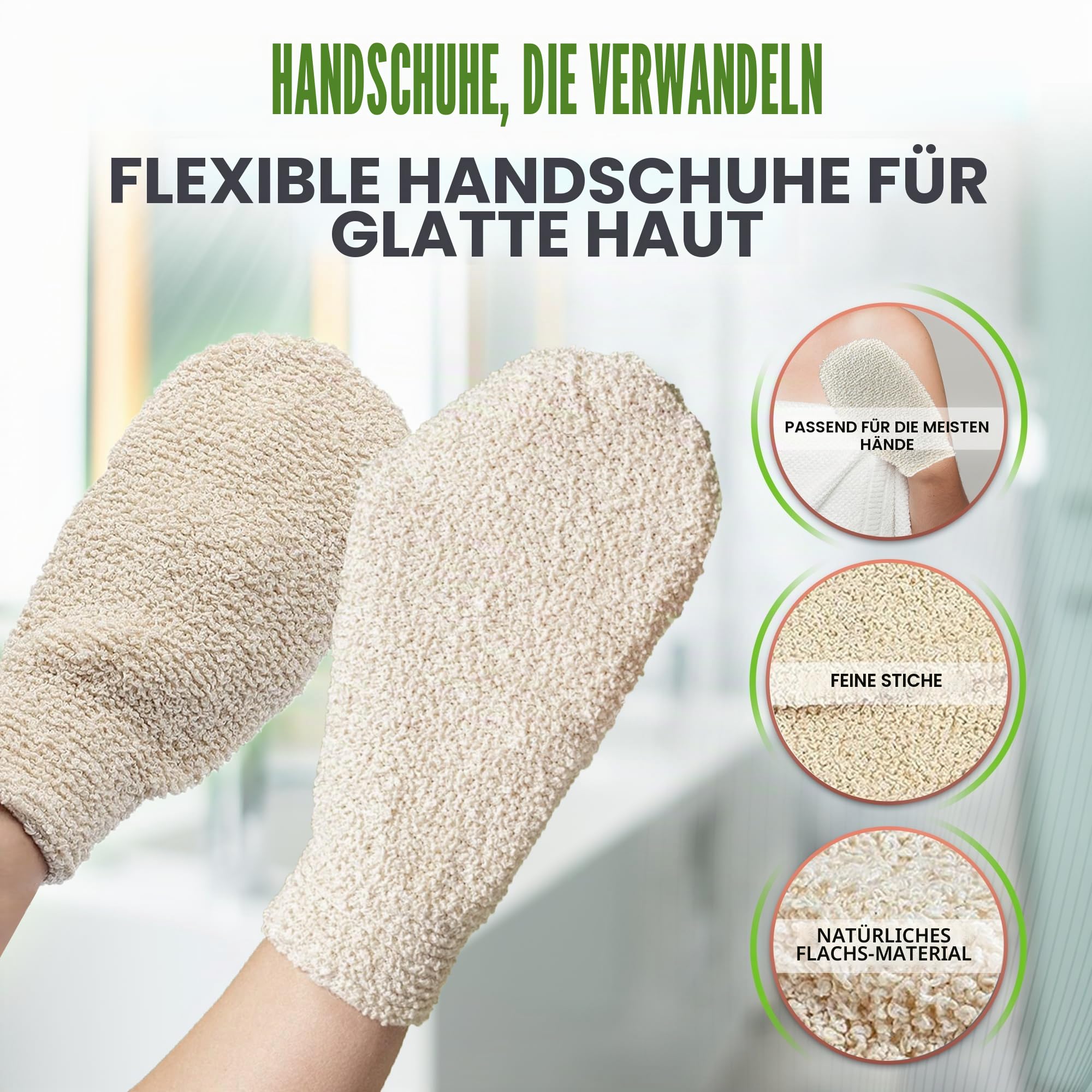 LUXPAKS Bath Glove Bundled mit Amlactn Moisturizing Lotion – Peeling-Body Lotion mit Lactic Acid for Smooth, Hydrated Skin