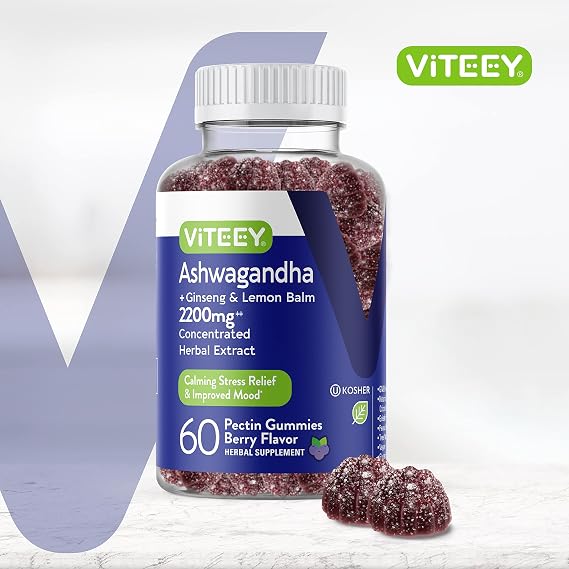 Viteey Ashwagandha Gummies with Ginseng & Lemon Balm
