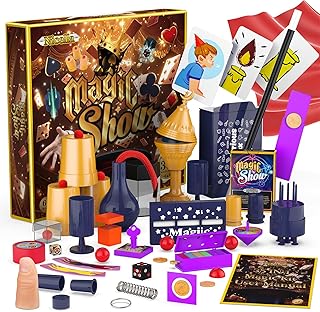 Magic Kit - 300+ Magic Tricks for Kids Age 6-8 8-10 10-12, Magic Set Magician Toy with Video Instructions for Kid Beginners - Christmas Halloween Birthday Gifts Toys for Boys Girls Kids
