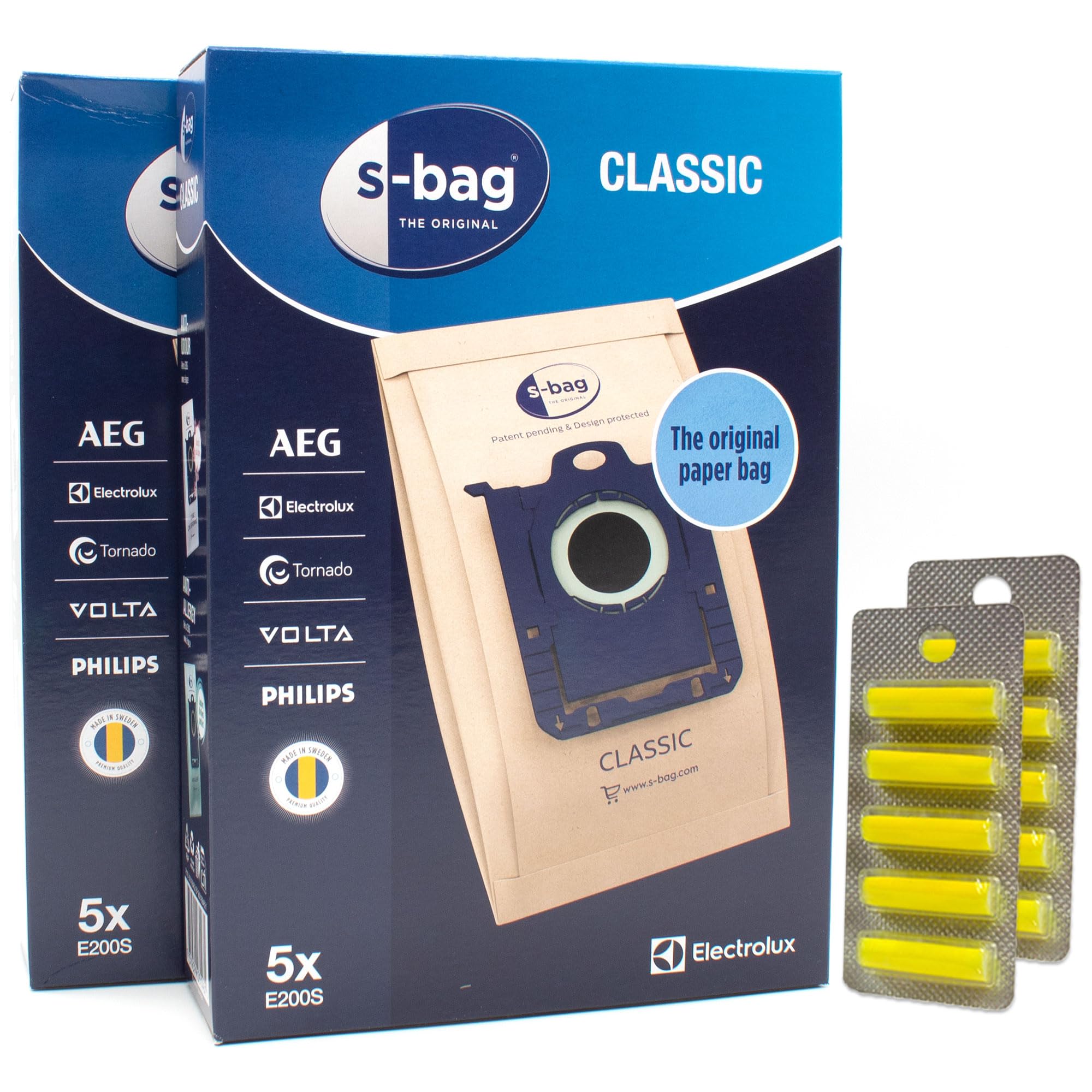 PakTrade 10 Bolsas de Aspiradora + 10 Aromas Compatible con AEG VX9-4-OKO - 90094063200, VX9-4-OKOX - 90025836900, VX9-4-OKOX - 90094064600 | 10 Bolsas, ambientador, Accesorios, repuestos