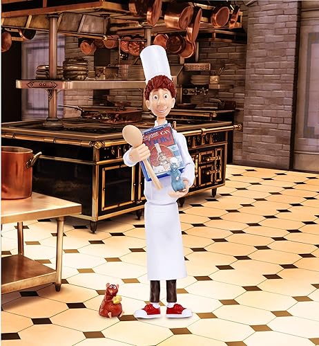 Miniatura 2 de Disney Pixar - Paquete de ratatouille con figura de Linguini Posable, figuras y accesorios de Remy y Emile, aspecto auténtico, regalo para
