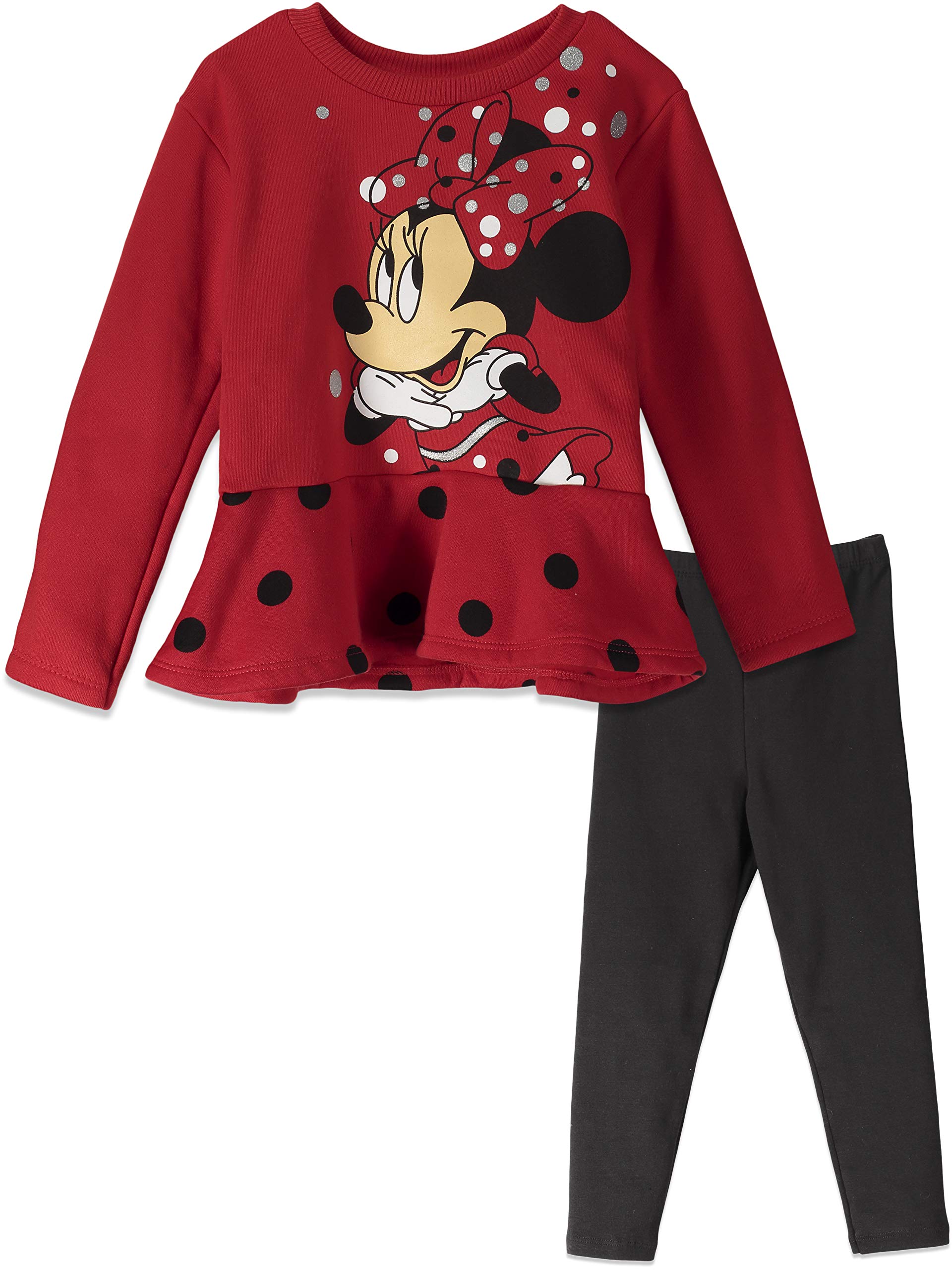 DisneyMinnie Mouse Fleece Sweatshirt and Leggings Outfit Set Infant to Big Kid Sizes (18 Months - 14-16)