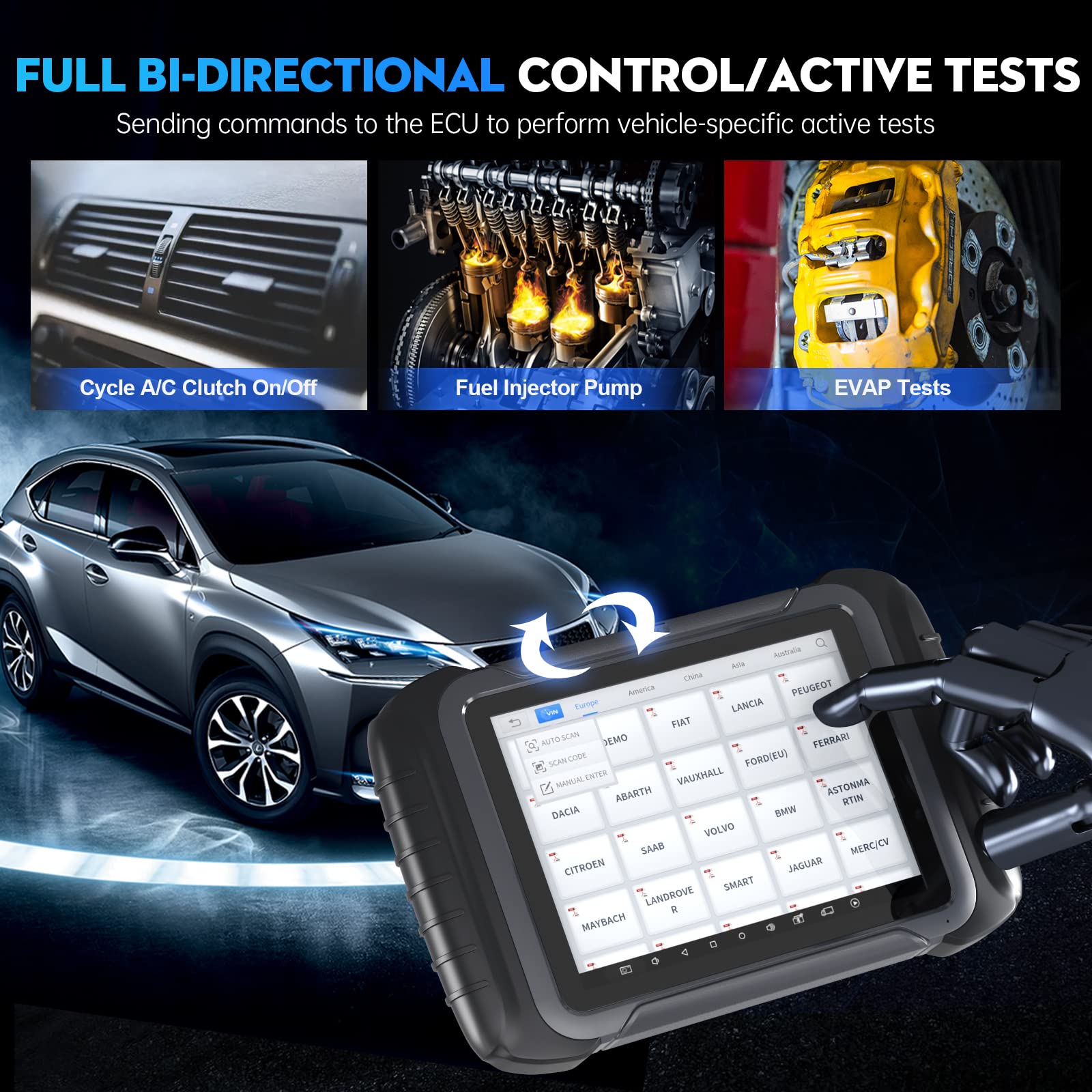 Buy XTOOL D8BT Car Diagnostic Scan Tool, 3Year Updates (600 Value