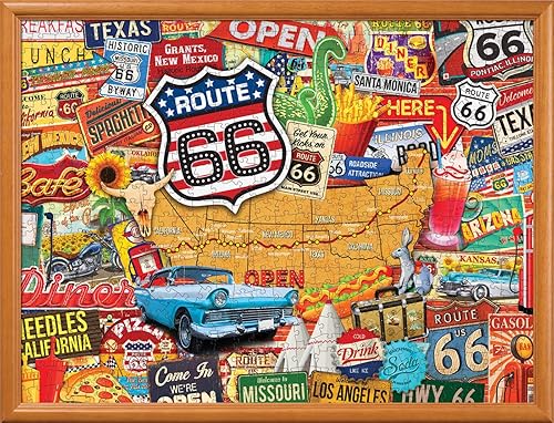 Miniatura 5 de Masterpieces Rompecabezas de 550 piezas para adultos y familia, saludos desde la ruta 66-18 x 24 pulgadas