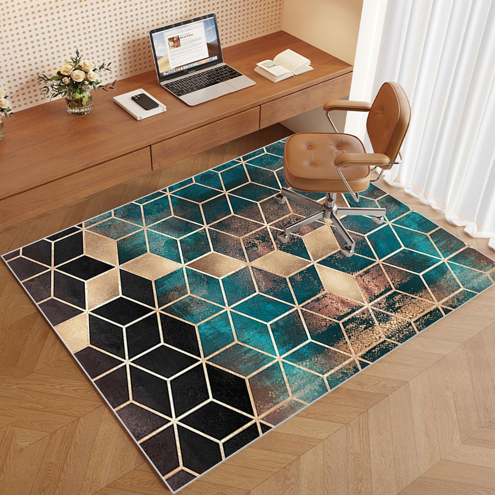 Protector Suelo Silla Ruedas Antideslizante Alfombra Silla Gaming Alfombra Oficina para Silla con Ruedas Alfombra Silla Escritorio Alfombra Protectora Suelo Silla Alfombra Gamer 150 x 180 cm