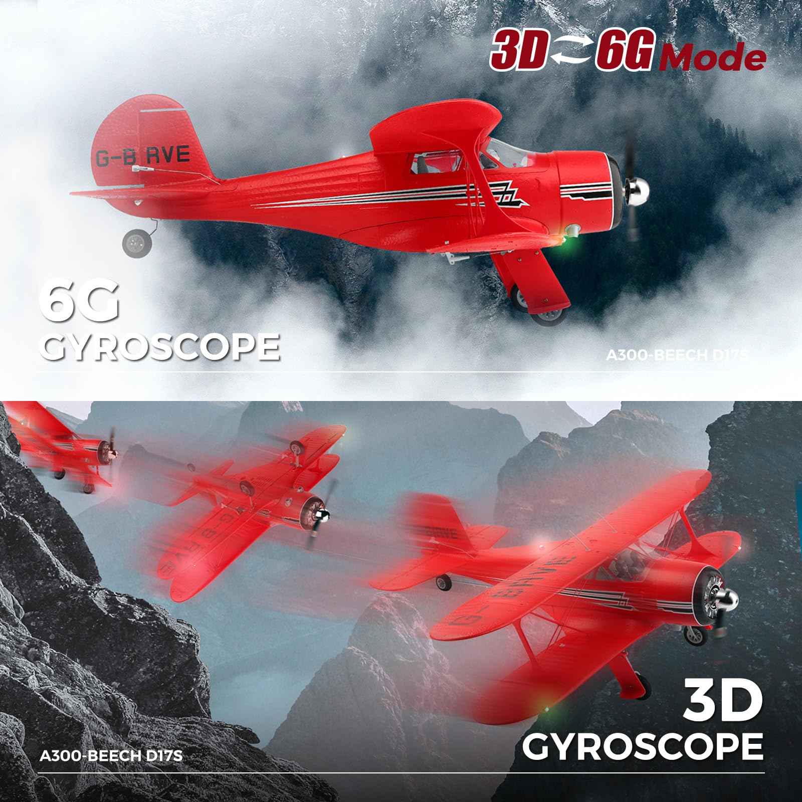 Buy CKYSCHN WLtoys A300 4-Ch RC Plane, Beechcraft D-17 RC