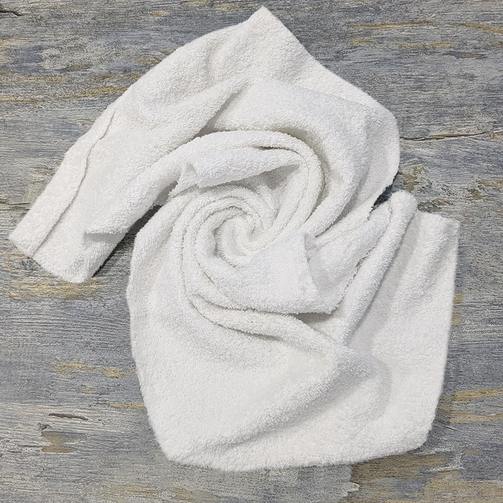 Recycled White Terry Cloth - Carolina Textiles