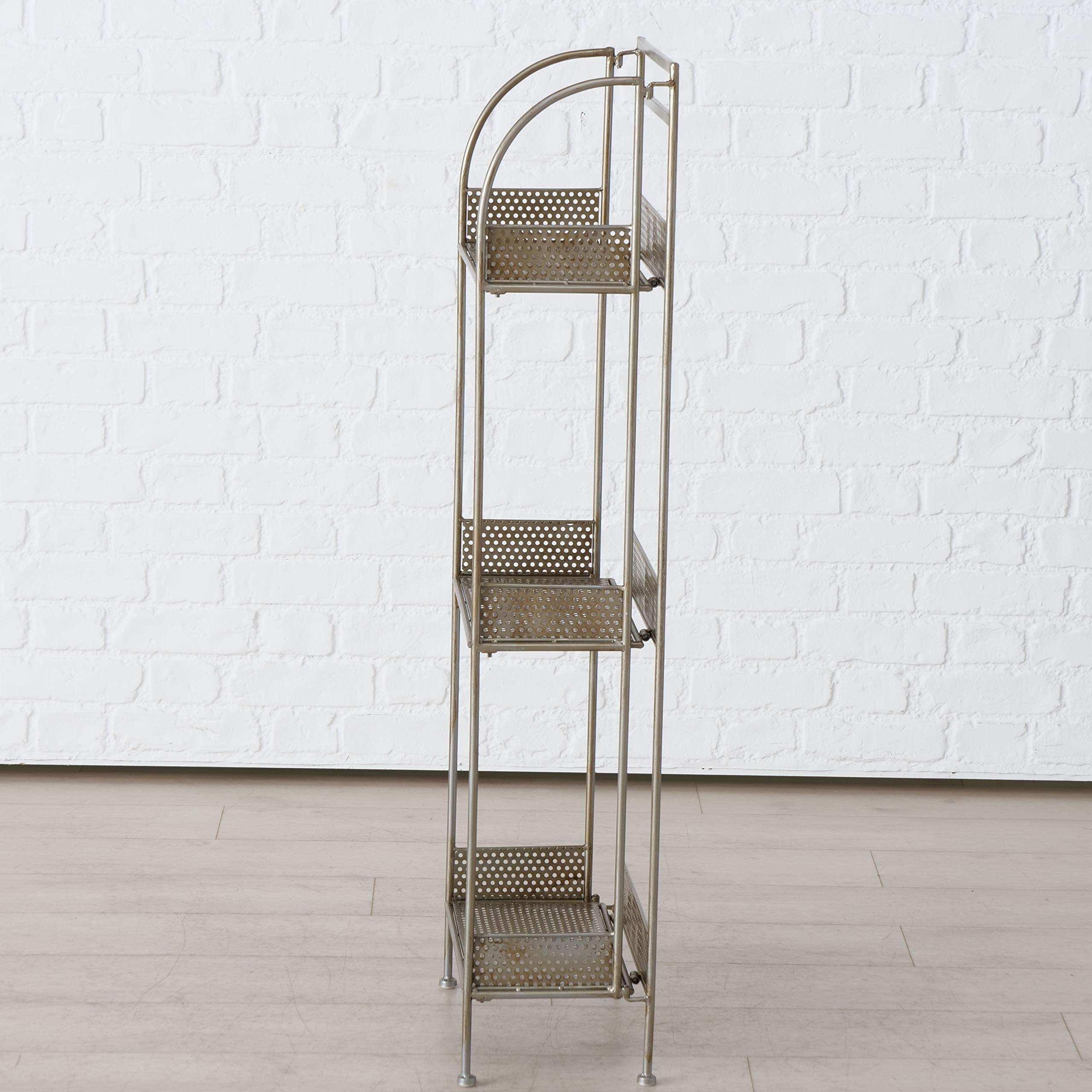 Amazon.co.jp: インダストリアルレトロスタイル 3段ラック スリム