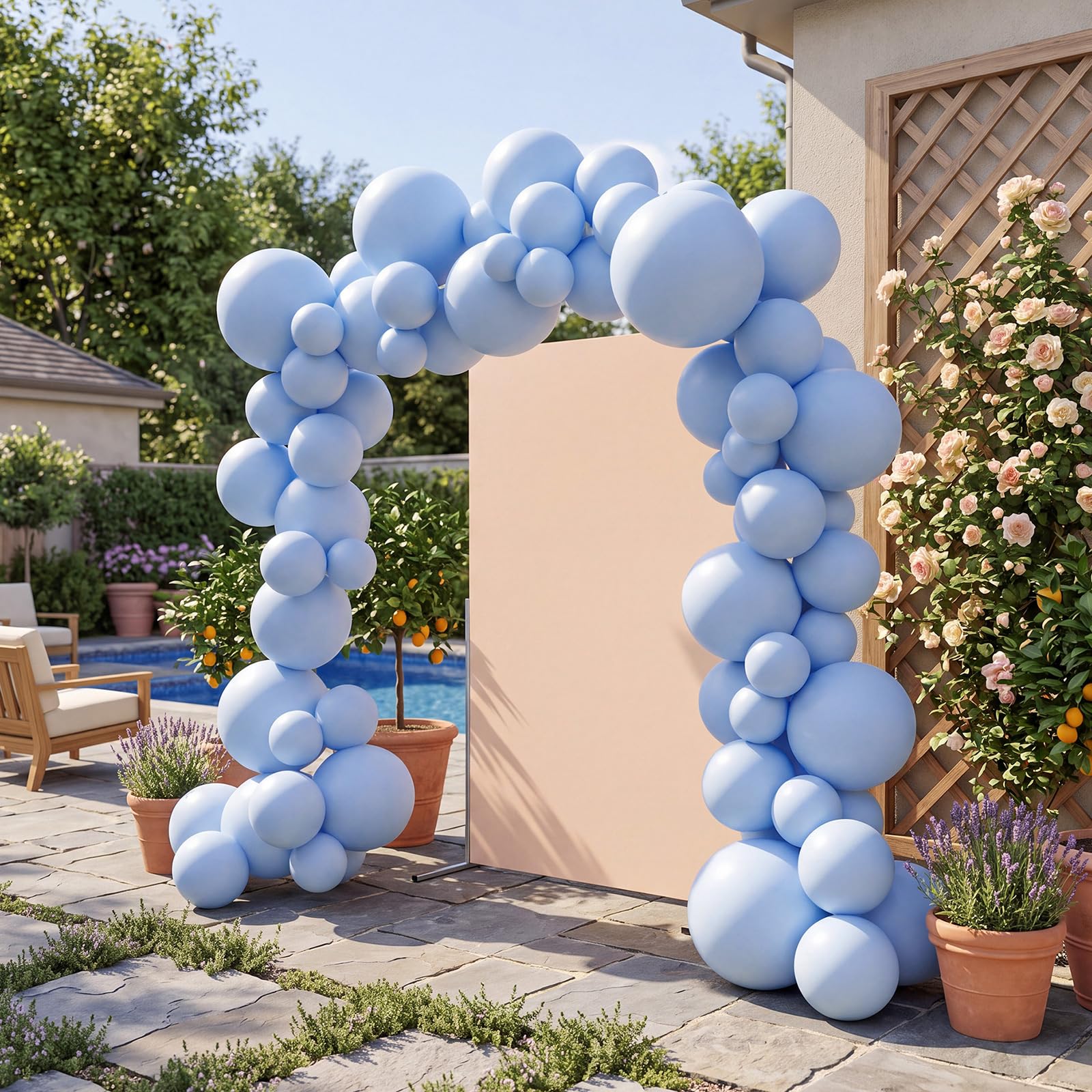 Juego de 2 guirnaldas inflables reutilizables para globos, color