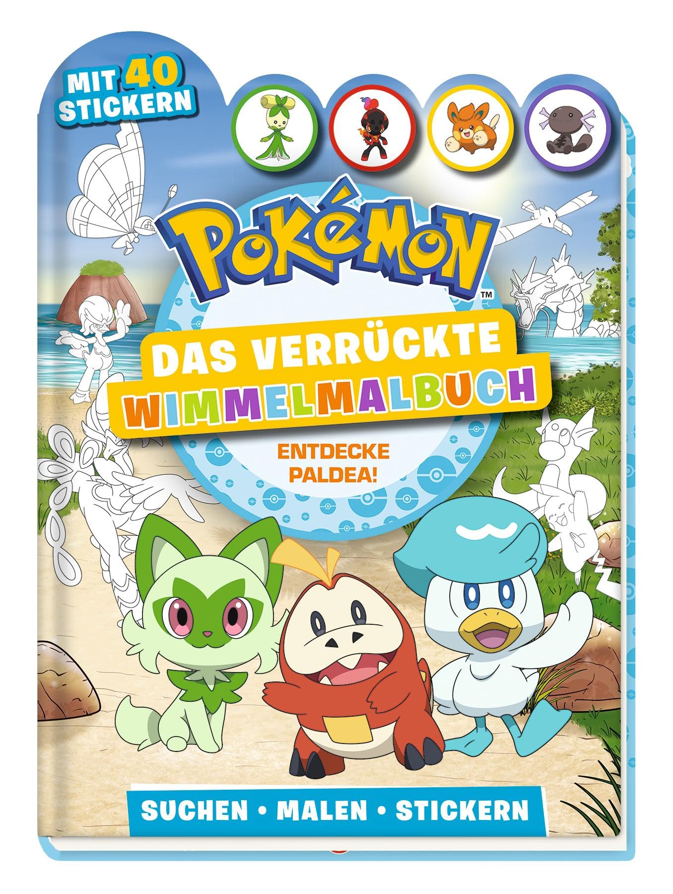 Pokémon: Das verrückte Wimmelmalbuch - Entdecke Paldea!: Activitybuch mit 40 Stickern