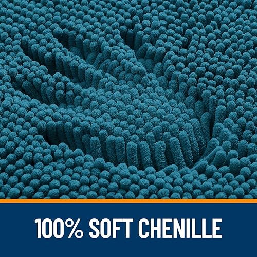 Miniatura 3 de OLANLY - Tapete de baño de 30 x 20 pulgadas, felpilla absorbente extrasuave, reverso de goma, secado rápido, lavable a máquina, para piso baño,