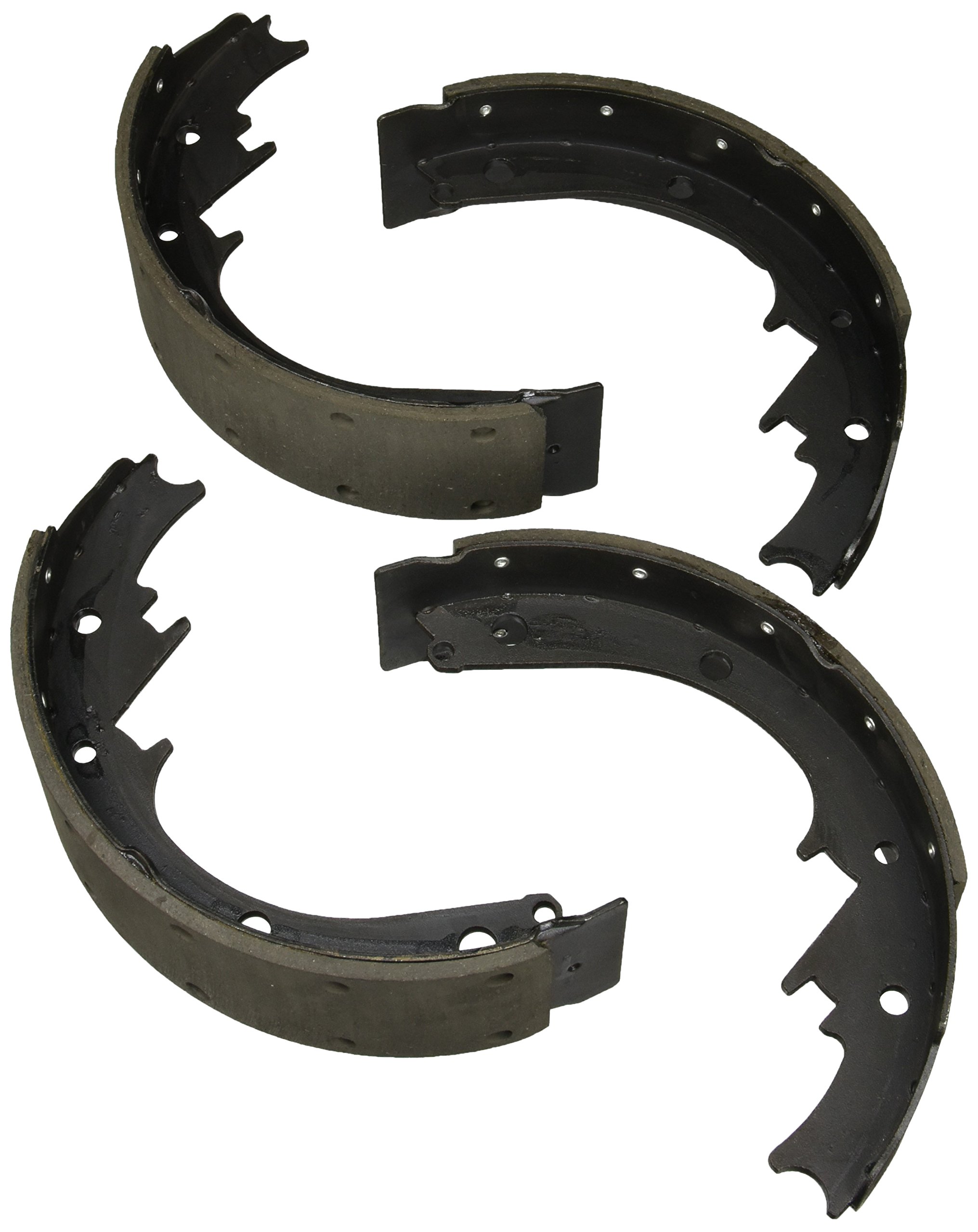 bosch bs473r blue drum brake shoe set for select full-size 1978-02 cadillac, chevrolet, and gmc trucks and suvs - rear (riveted)