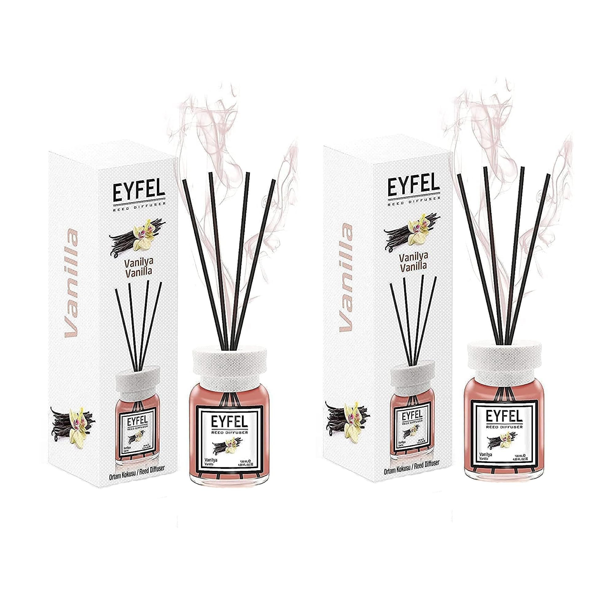 GenericEYFEL REED DIFFUSER 120ML COMBO PACK | 2PIECE SET | VANILLA