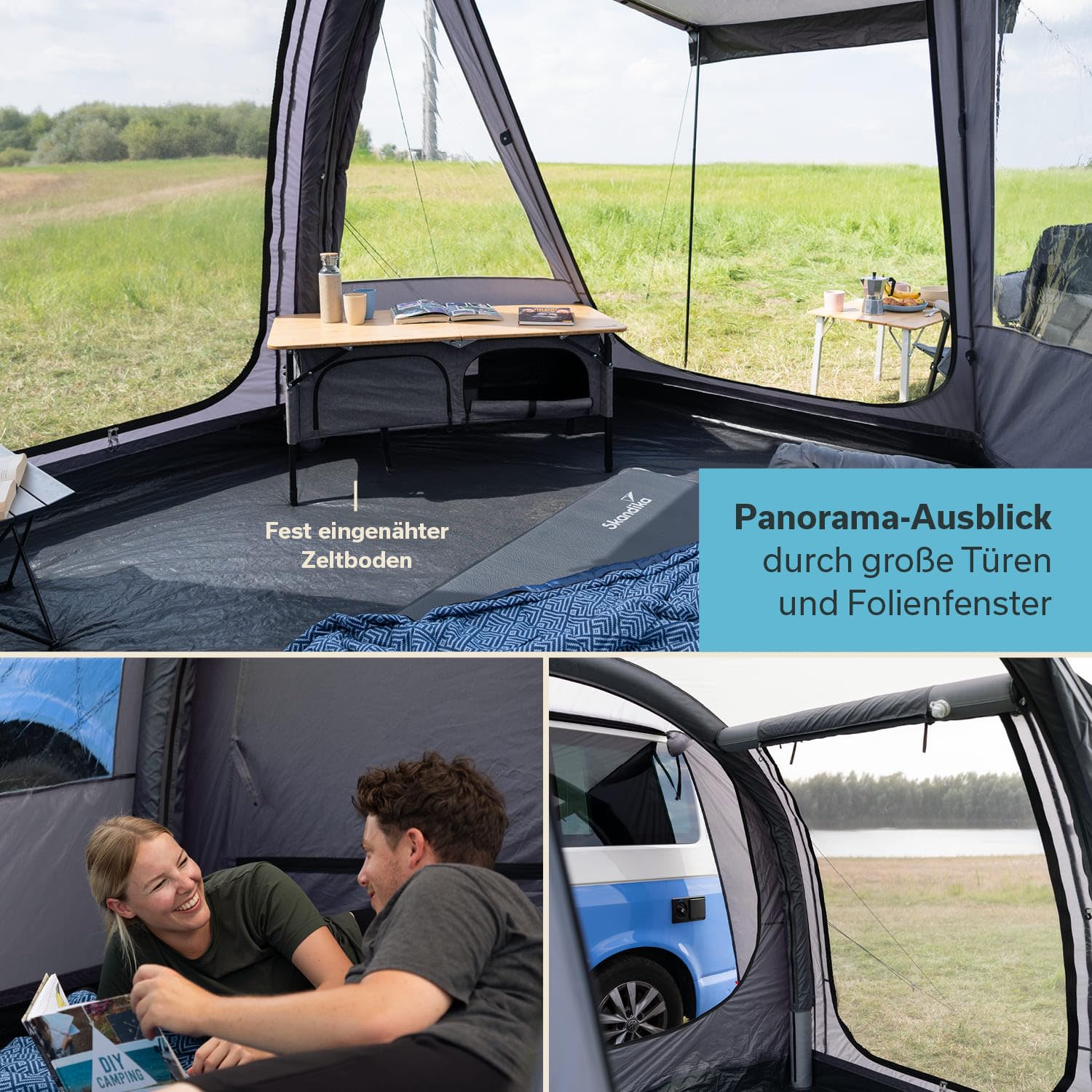 Skandika Aarhus Travel 2 / Aarhus Air Protect Tienda de campaña para autobús |con/sin Air Protect, 2 Personas, Independiente, 2 m Altura, mosquitera