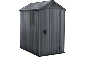 Darwin 4x6 Ft Shed: Weather-Proof Outdoor Storage Unit