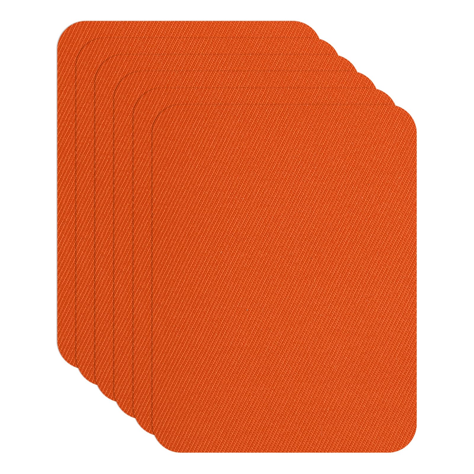 YELARXI Down Jacket Repair Patches, 12.5x9.5x0.03cm Fit for Self Adhesive Fabric Pre-Cut Waterproof Fabric Patches for Jackets Clothing Tent Sleeping Bags (6 Pack, Orange)
