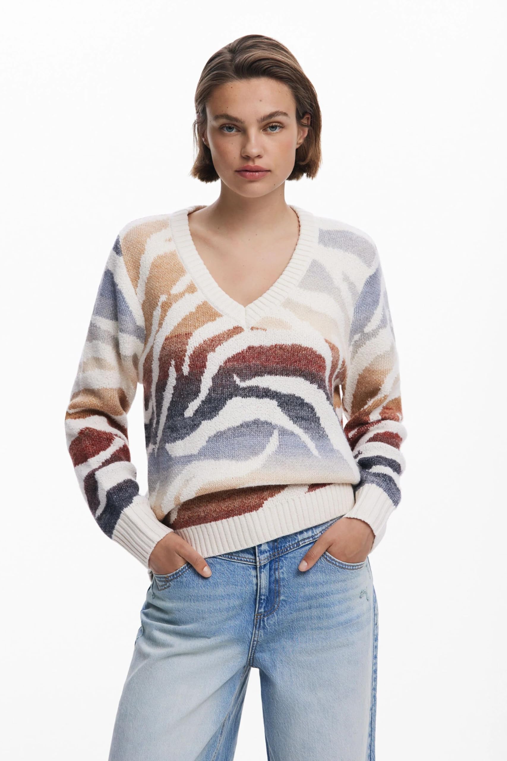 Desigual 25wwjf21 Pullover Sweater Femme (Lot de 1)