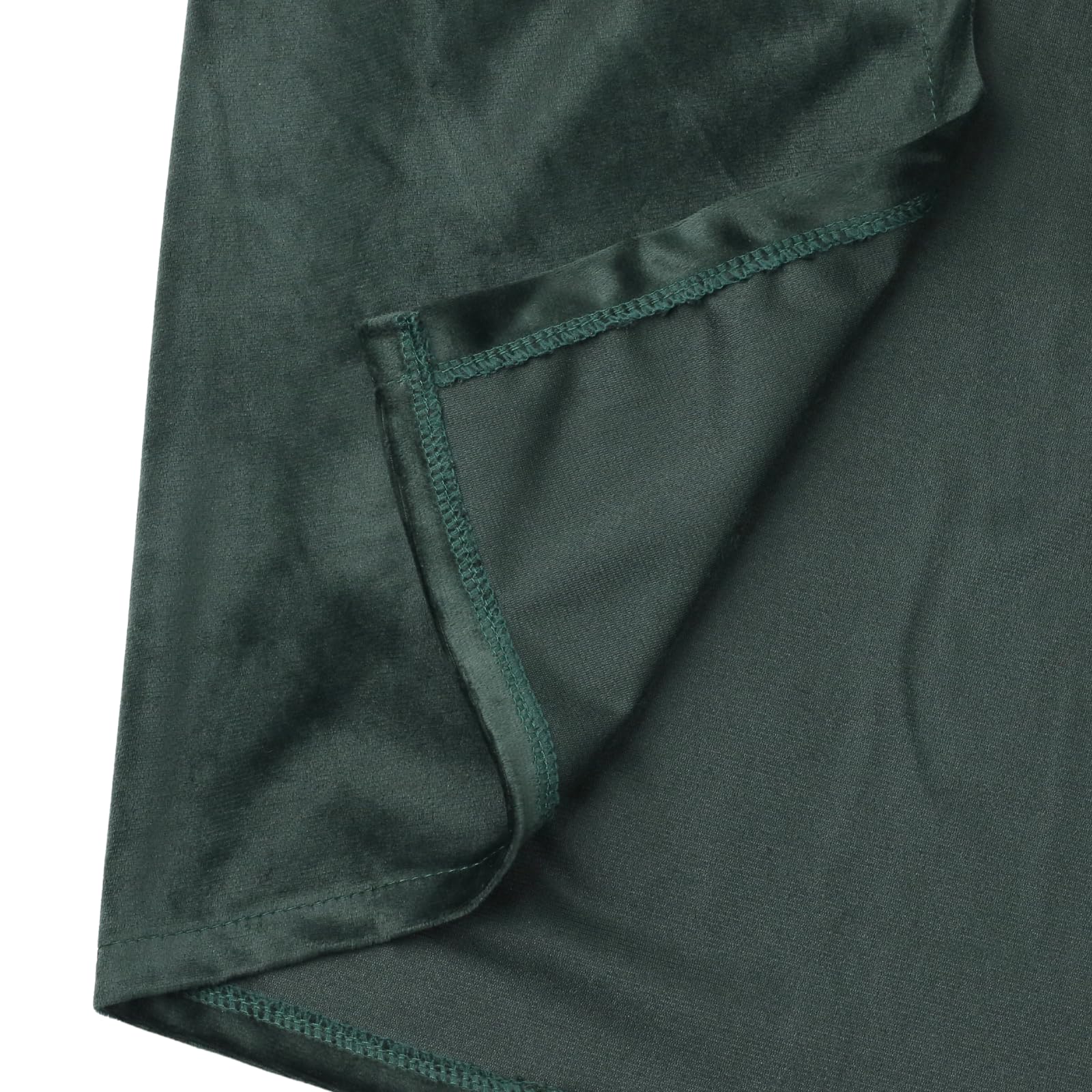 DELIVESS Adult Velvet Hooded Cloak Medieval Renaissance Cape for Halloween Cosplay Party Carnival Parade Costume(Green,51" - Image 4