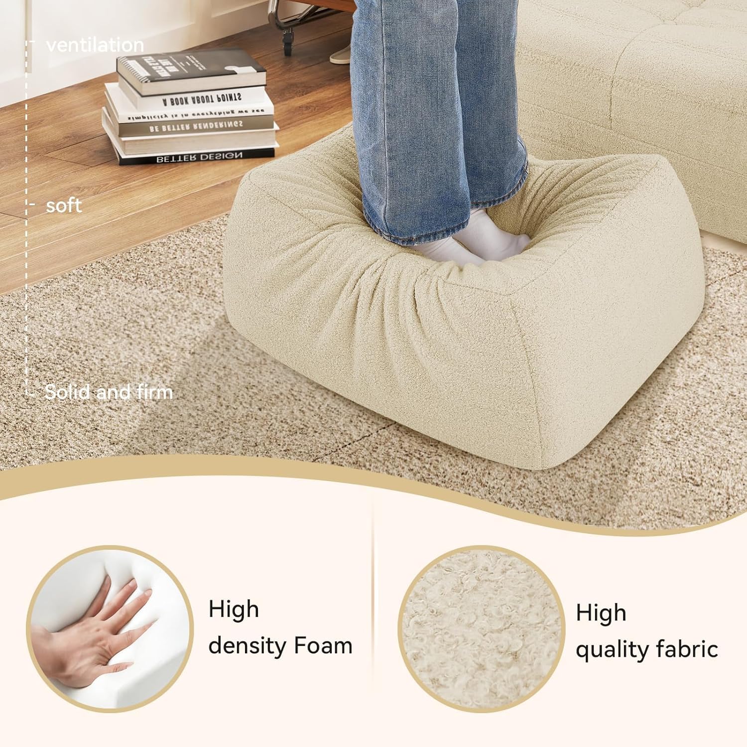 Folding Sofa Bed,Velvet Futon Sofa Couch for Living Room,Convertible Recliner Sleeper Sofa Bed,Adjustable Loveseat w/Removable Armrests,2 Cupholders,Beige