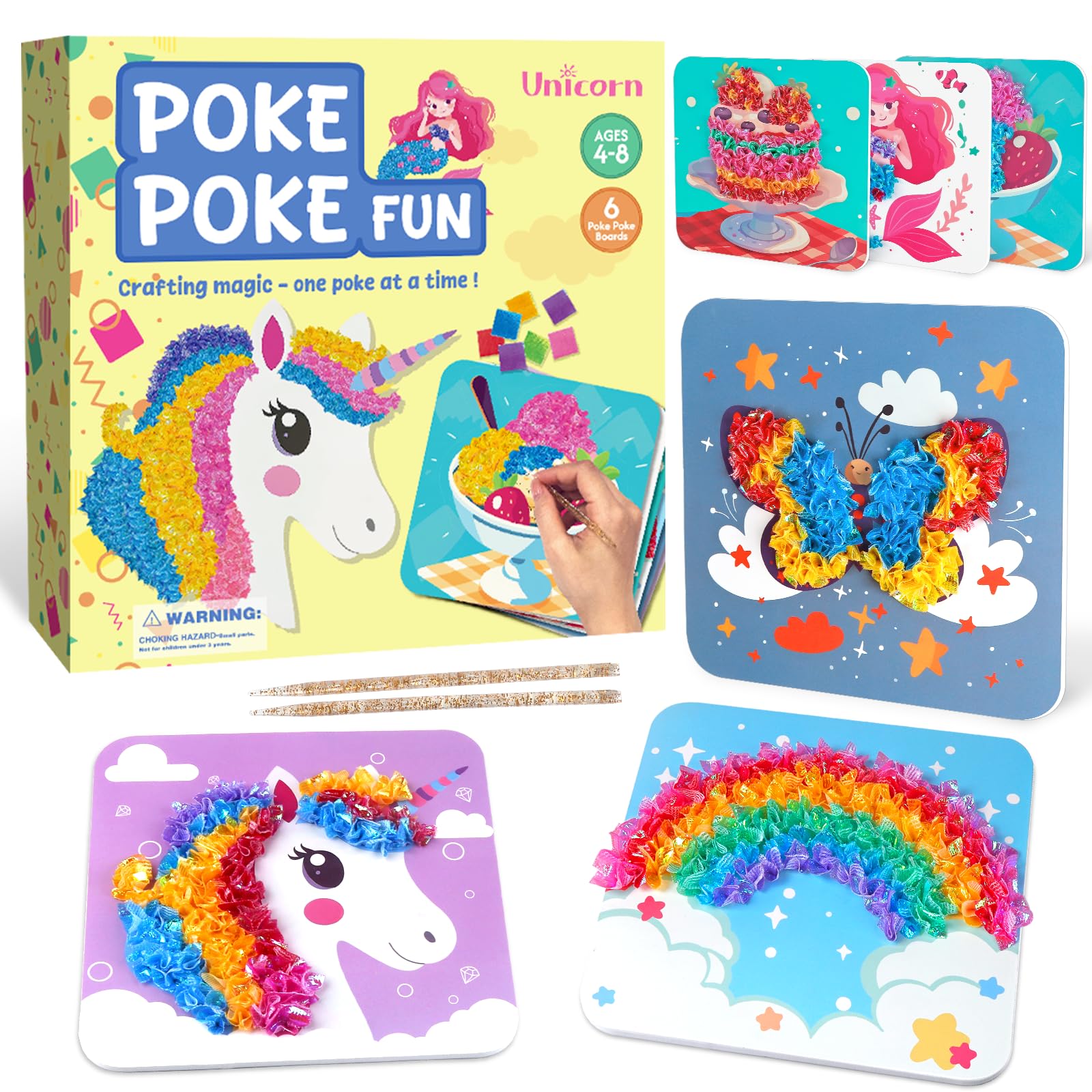 Amazon.co.jp: 子供用ポークインアート ユニコーン レインボー
