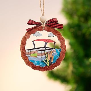 TTMerriwood 3D Wooden Covered Bridge Ornament 4 Inch Handcrafted Christmas Decoration