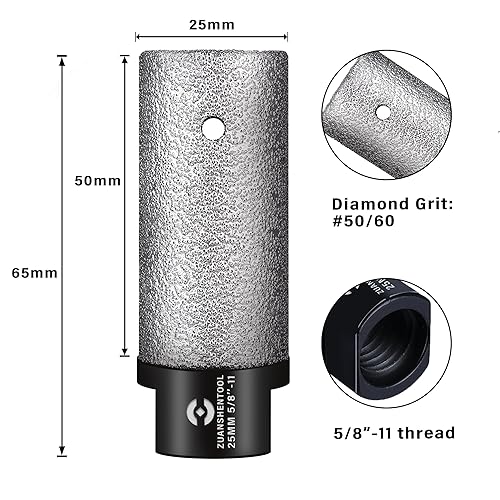 Miniatura 2 de Broca de fresado con revestimiento de diamante para azulejos, 1 pulgada (0.984 in) para ampliar y dar forma o agujeros biselados redondos existentes