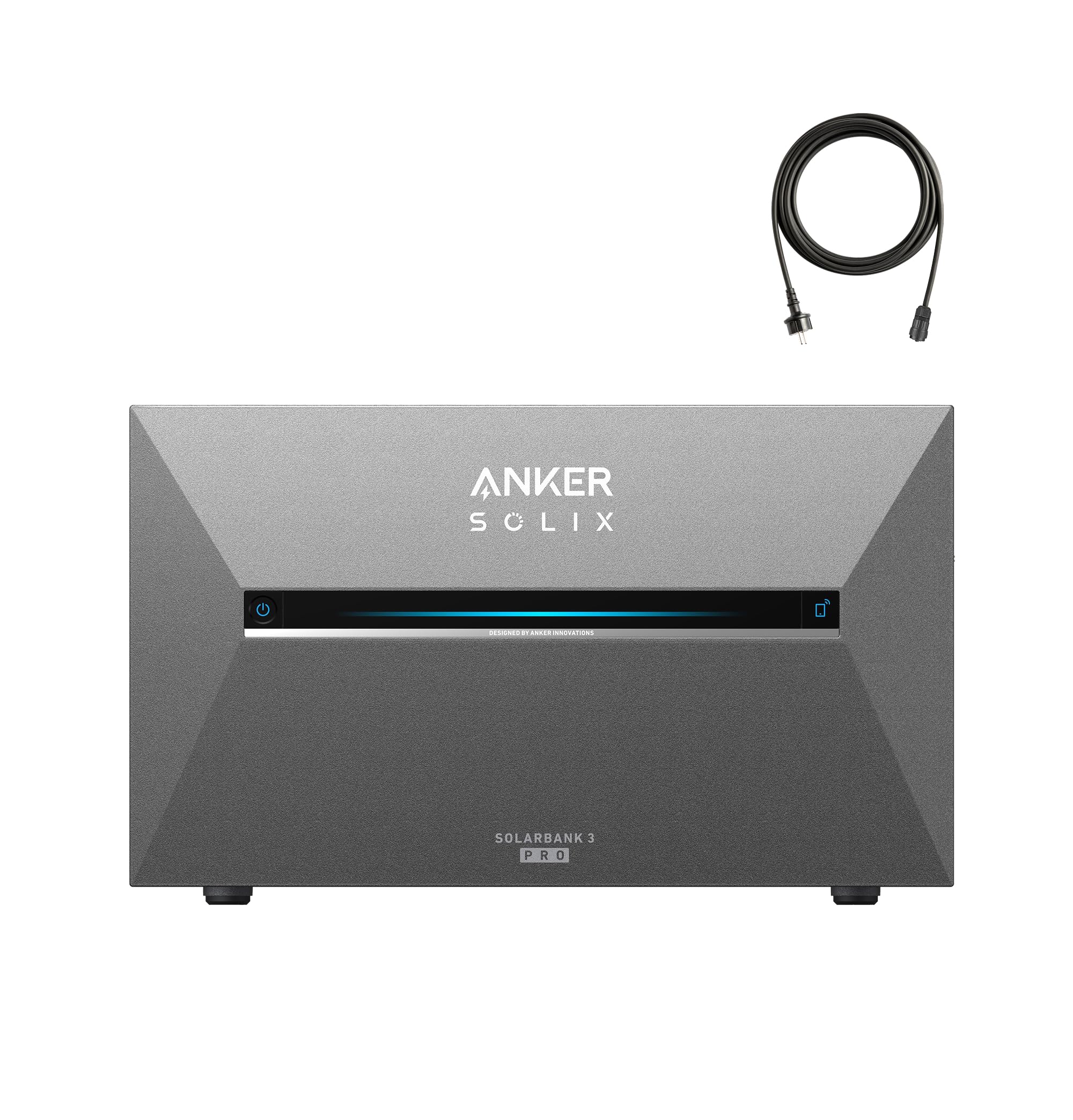 Anker SOLIX Solarbank 3 E2700 Pro, 4 MPPTs (3600W), bis zu 16kWh Kapazität, 1200W bidirektional, Anker Intelligence, verschwendungsfrei mit Zähler, Plug&Play (ohne Verlängerungskabel für Solarpanels)